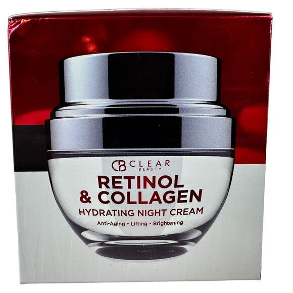 Clear Beauty Retinol & Collagen Hydrating Night Cream Anti-Aging Lifting NEW BOX - Picture 2 of 5